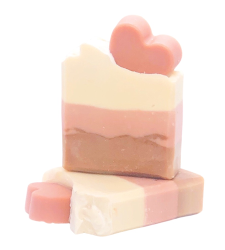 Cocoa Rose Clay Heart Soap