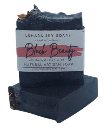 Black Beauty Charcoal + Tea Tree Soap