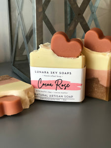Cocoa Rose Clay Heart Soap