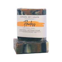 Load image into Gallery viewer, Turmeric Charcoal Ginger Oats Soap Bar